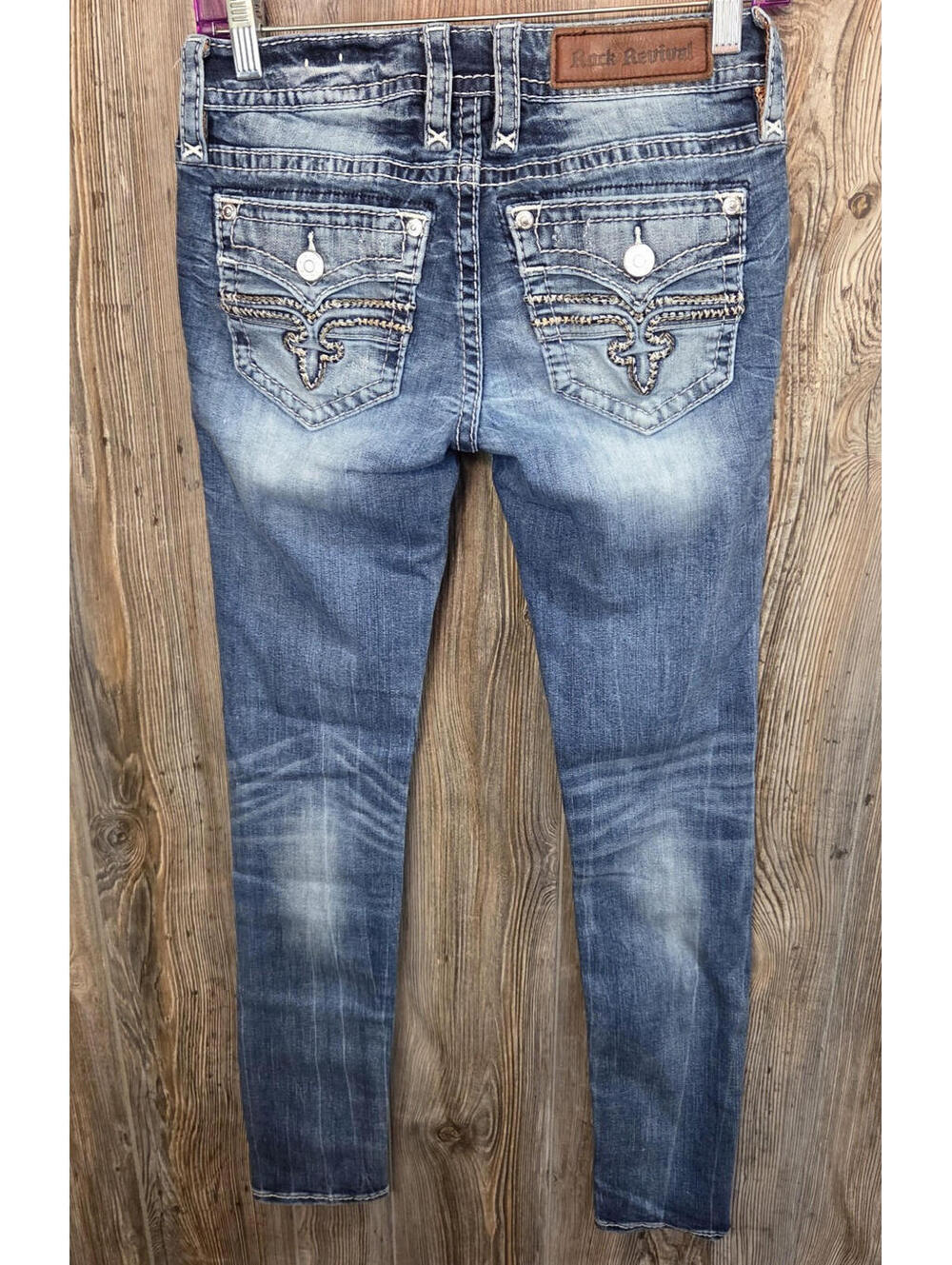 Rock Revival "Alaina" Women's Skinny Blue Jeans Sz 28 (28x31) Western Rodeo VTG